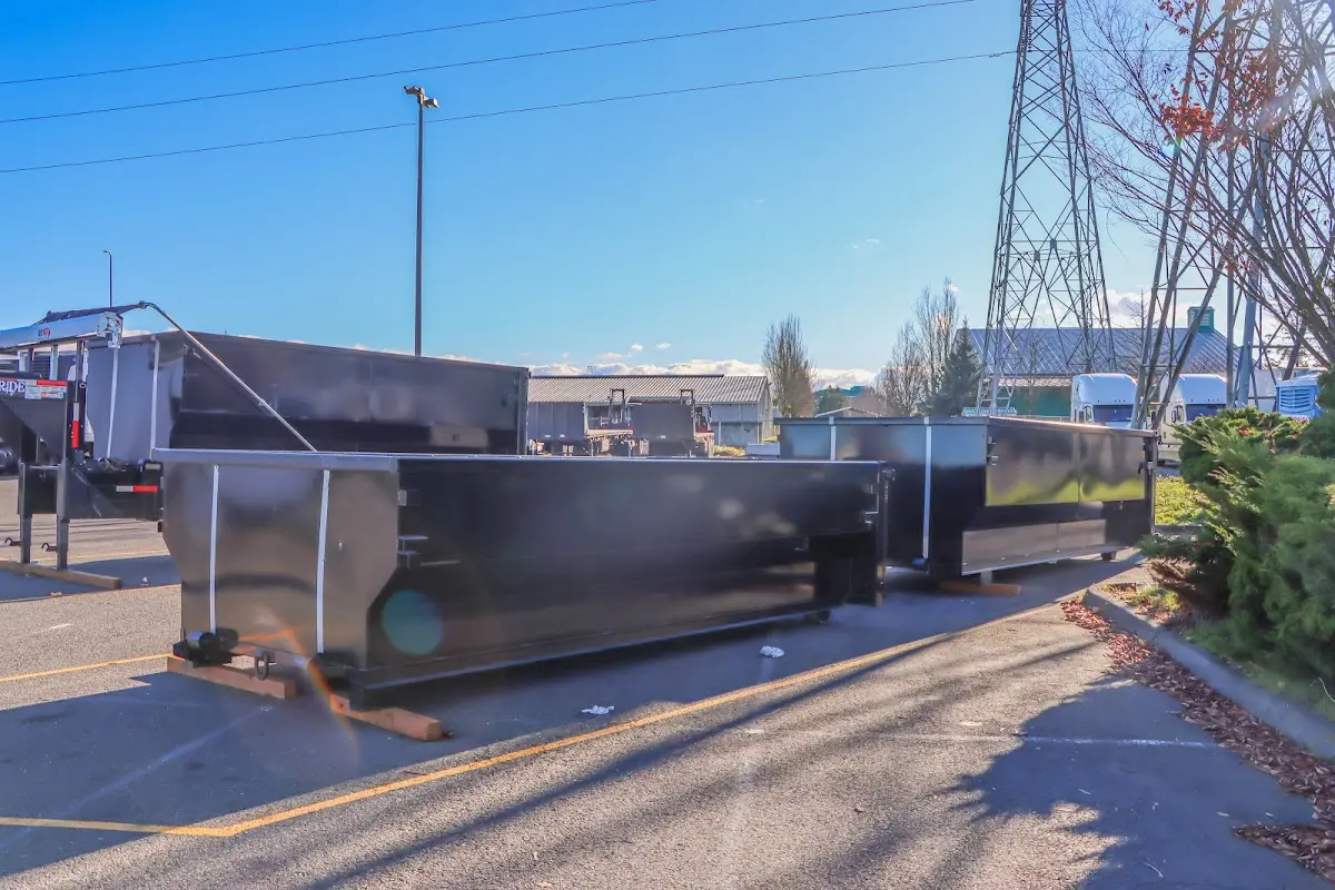 Roll-off dumpster ready for waste disposal at job site for Residential Dumpster Rental in Neptune